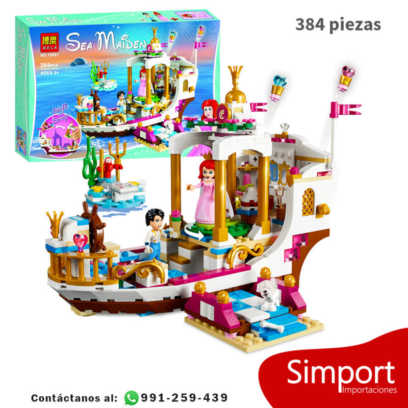 Barco real de ceremonias de Ariel  - Disney - 384 piezas