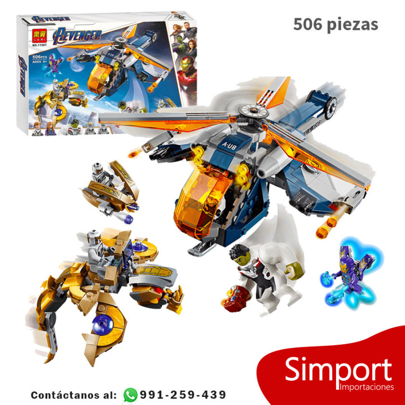 Vengadores Rescate en Helicóptero de Hulk - Marvel  - 506 Piezas