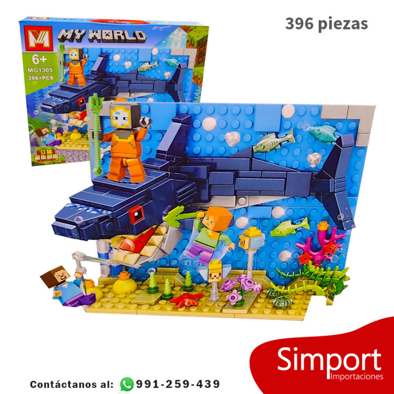 Tiburón - 396 Piezas - Minecraft