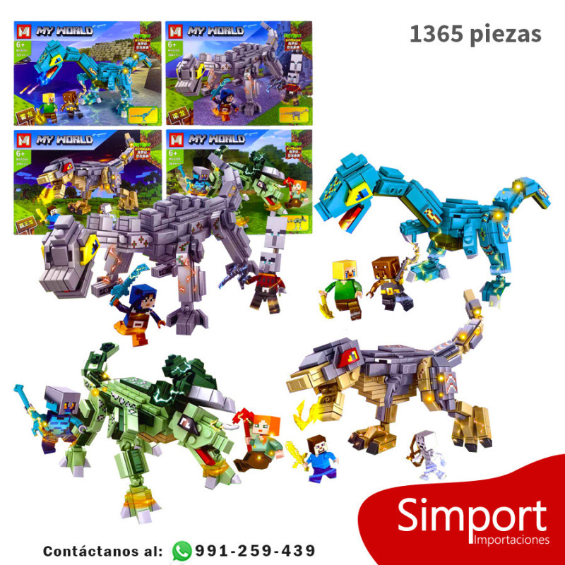 Dinosaurios - 1365 Piezas - Minecraft