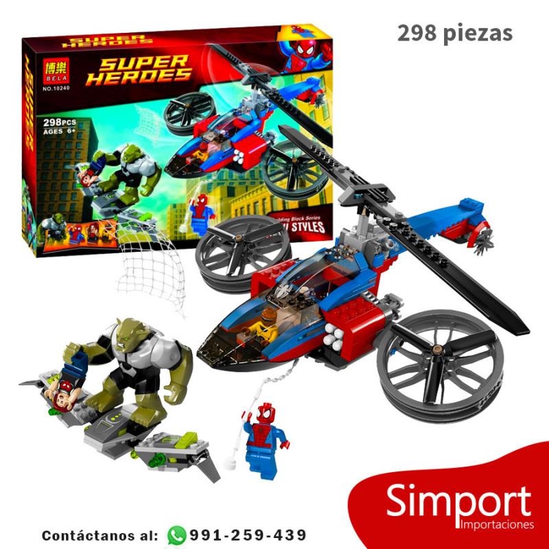 Rescate en el Helicóptero Araña - 298 Piezas - Marvel