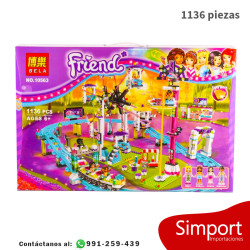 Parque de atracciones Montaña rusa 1136pcs Friends