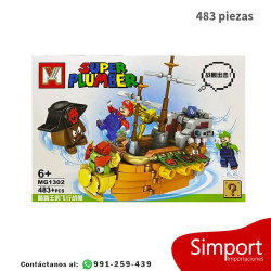 Barco Bowser Mario Bros - 483 Piezas - Nintendo