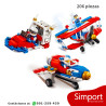 3 en 1 Valiente avion acrobatico - 206 Piezas - Creator